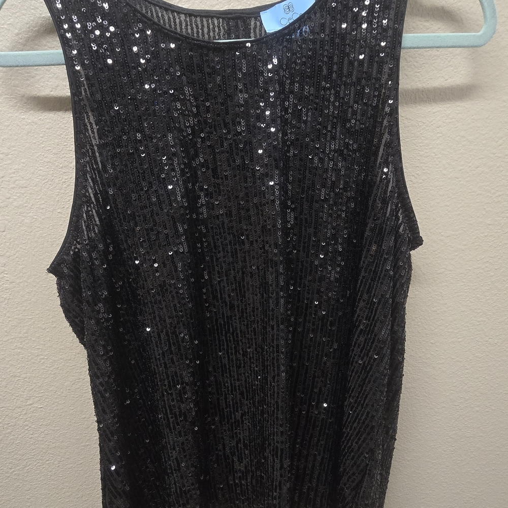 SET OF 2 Sequin Sleeveless Tops